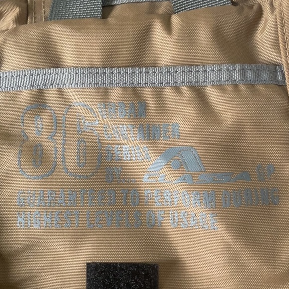 Tan and Gray Belt Bag with Durable Fabric and Metal Accents - Picture 6 of 9